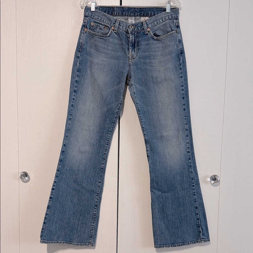 Lucky Brand Dungarees Sweet N’ Low Flare Boot Cut Jeans Vintage Y2K Sz 8/29 USA - Picture 2 of 16
